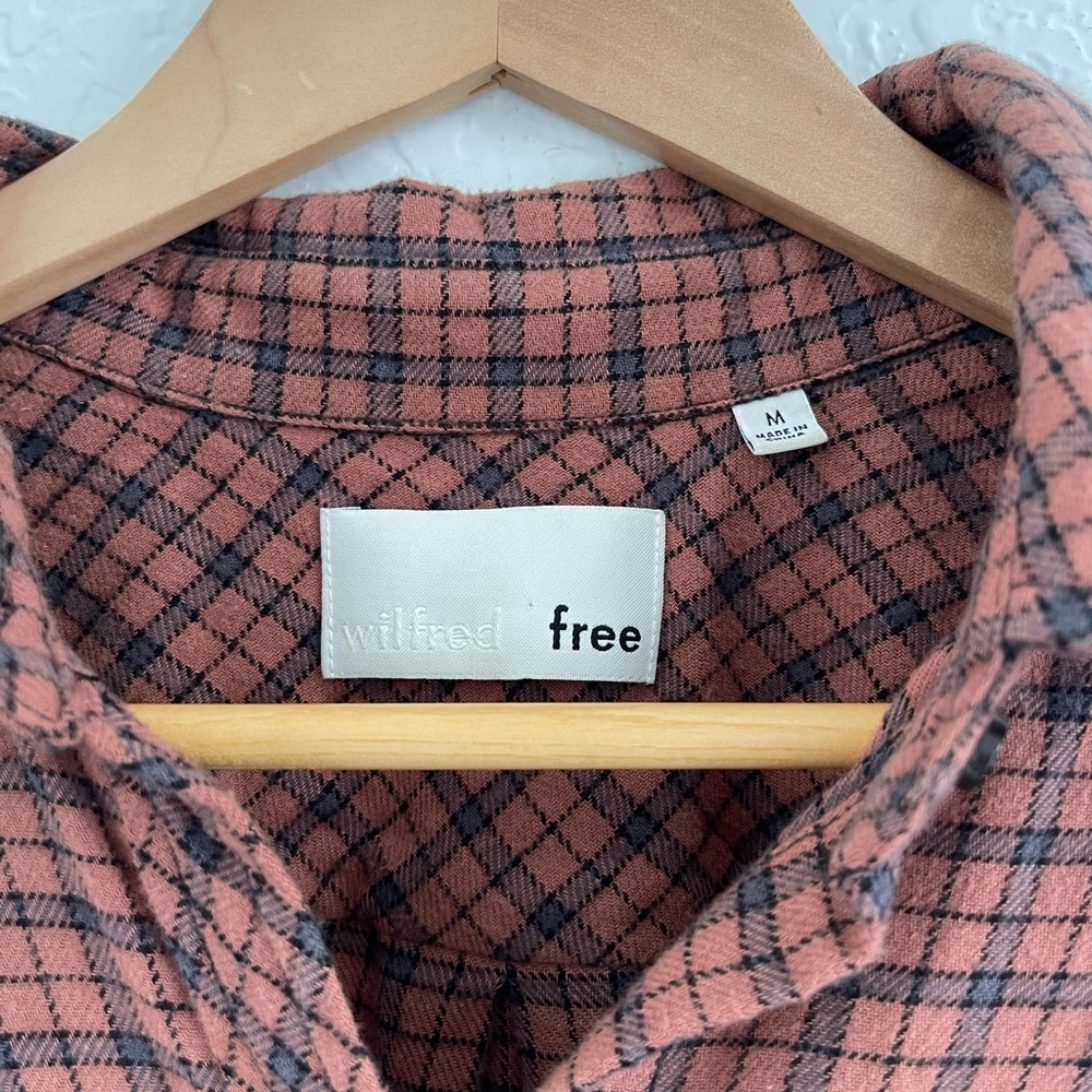 Wilfred Free Daphne Plaid Button Front Shirt - image 7